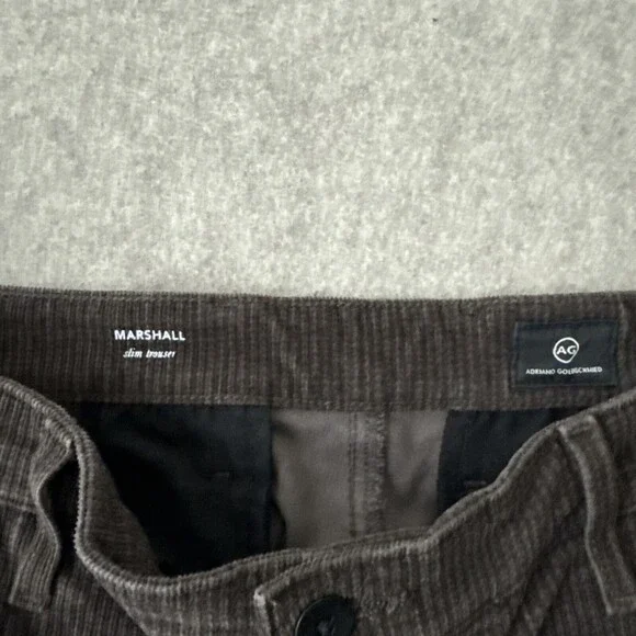 AG Marshall Corduroy Trouser Mens 33x31 Brown Slim Fit - Picture 2 of 16